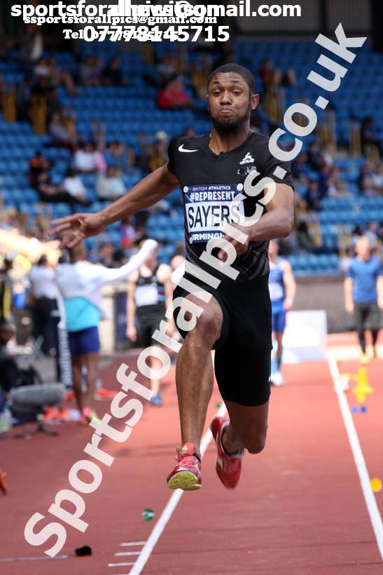 Mens long jump, World Championship Team Trials, Alexander Stadium, Birmingham